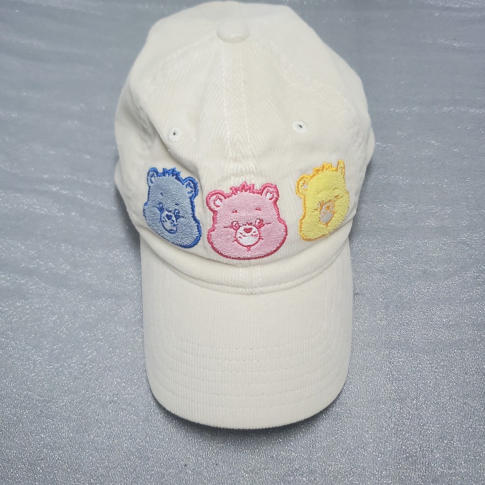 Care Bears Cream‎ Corduroy Baseball Cap Embroidered Grumpy Cheer Funshine Hat